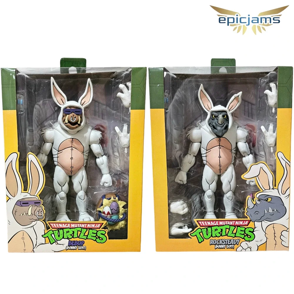 NECA Loot Crate TMNT Bunny Suit Bebop & Rocksteady Action Figures New